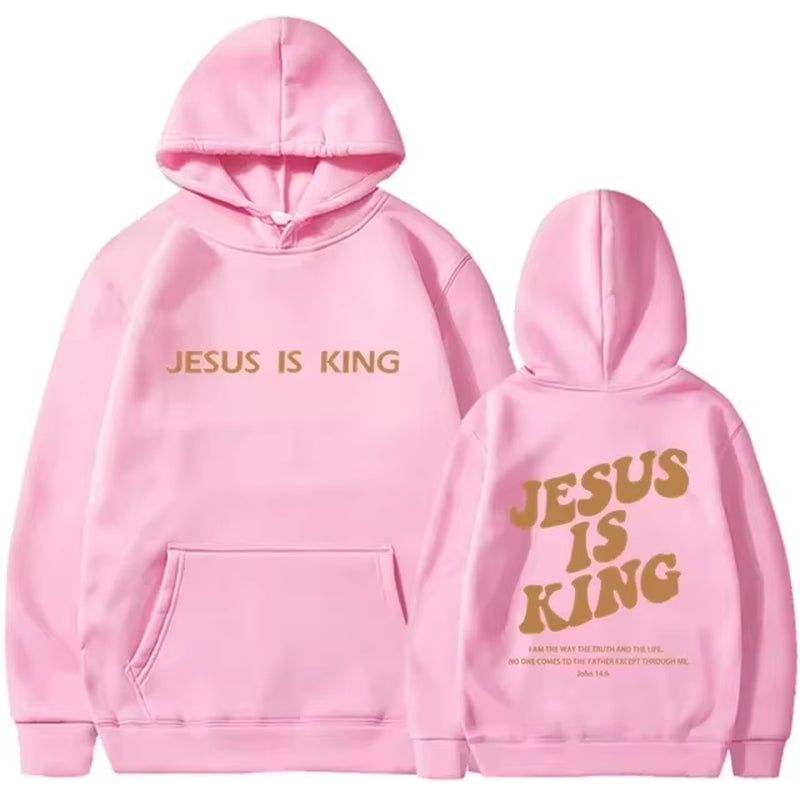 Jesus IS King Hoodie Sweatshirt Men'S and Women'S Pullover Street Clothing Loose High Quality Hot Selling Fashion Pullover