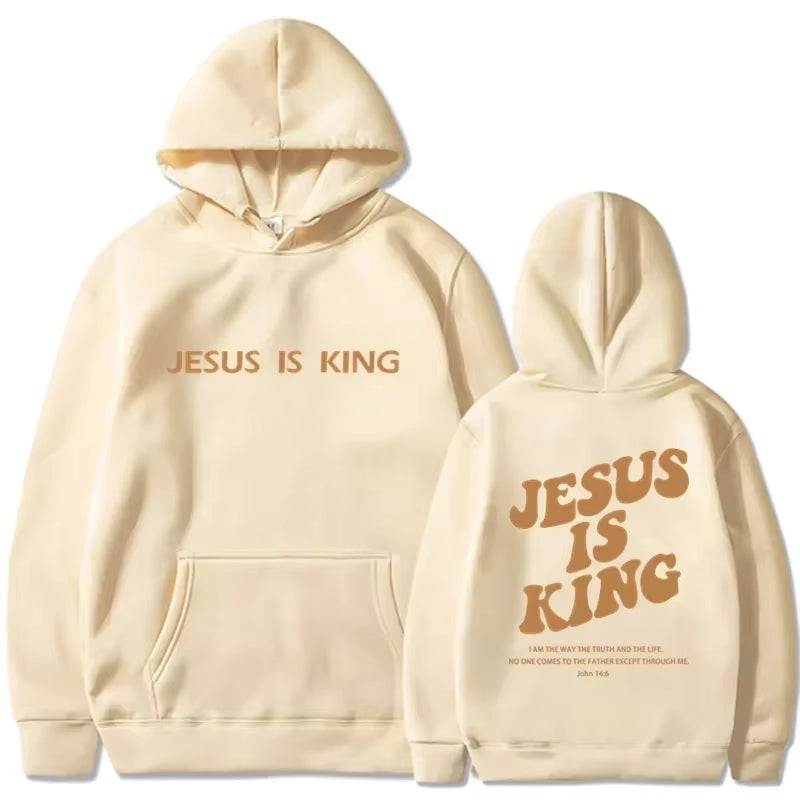 Jesus IS King Hoodie Sweatshirt Men'S and Women'S Pullover Street Clothing Loose High Quality Hot Selling Fashion Pullover