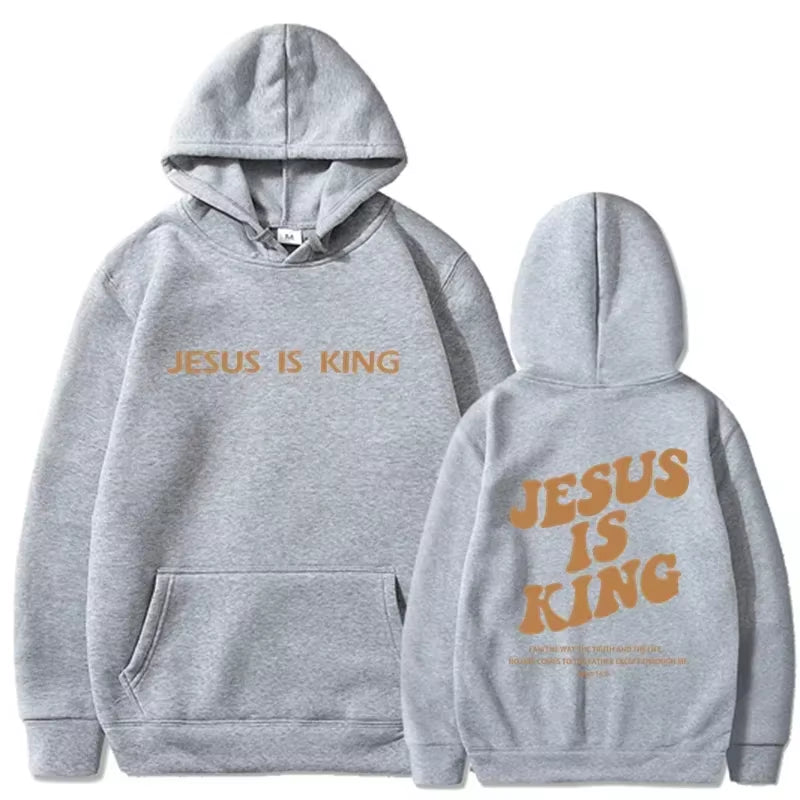 Jesus IS King Hoodie Sweatshirt Men'S and Women'S Pullover Street Clothing Loose High Quality Hot Selling Fashion Pullover