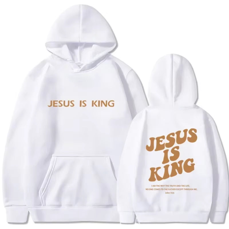 Jesus IS King Hoodie Sweatshirt Men'S and Women'S Pullover Street Clothing Loose High Quality Hot Selling Fashion Pullover