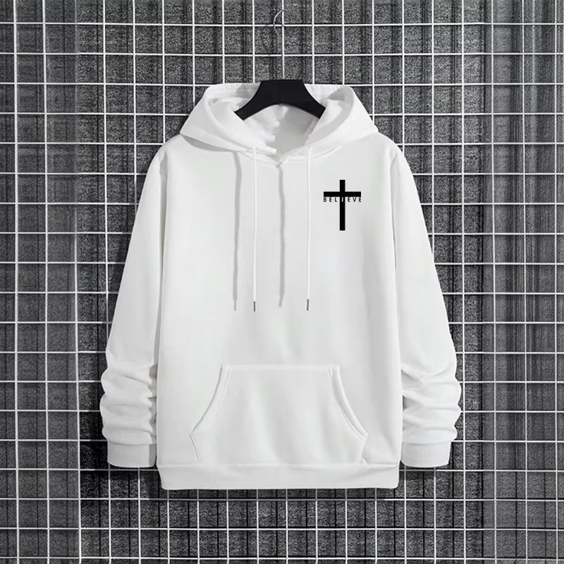 Jesus Christ Style Hoodies 2025 Fall Winter New Arrival Hooded Long Sleeve Sweatshirts Man off Faith Lion Print Hoody Outerwear